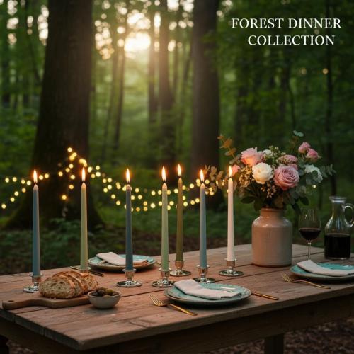 6Pcs Taper Candles Green Set,10 Inch Gradient Color Green Candle Sticks,Unscented Dripless Taper Candlesticks for Romantic Natural Themed Wedding Party Kitchen Home Dining Spring Decor