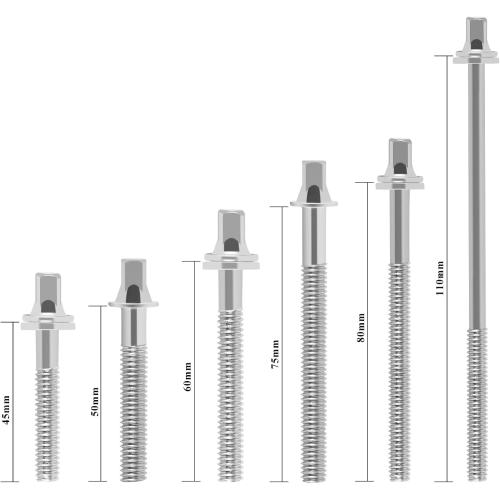 EASTROCK Drum Tension Rods Drum Screw 6 Pack M6X2 Inch