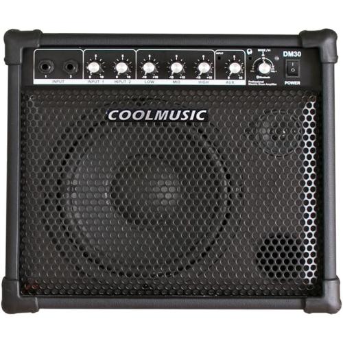 Coolmusic Drum Amplifier 30W, Wireless Electric Drum Speaker Keyboard Amp with 3-Band EQ and DI Out