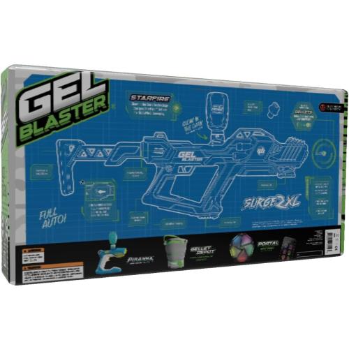 Gel Blaster Surge XL 2 with Built-in Starfire Glow Activator – Upgraded GelBlaster Toy with 150  Foot Range – Water Bead Ammo – Semi & Full Auto Modes – Glows in the Dark – 180-250 FPS – Ages 14