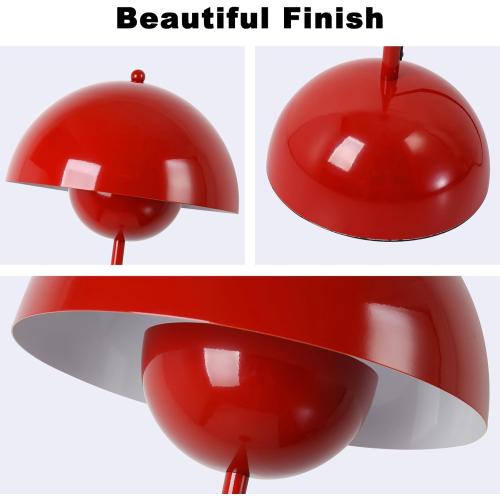 COSYLUX Modern Floor Lamp for Living Room, Industrial Tall Standing Lamp for Bedroom, Metal Shade Reflecting Light Reading Floor Lamp for Office, Nursery Room, Corner(Dark Red)