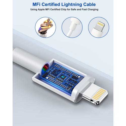 iPhone Fast Charger,Extra Long iPhone Charger Fast Charging 10Foot 2Pack i Phone Chargers 10FT USB C to Lightning Cable Cord Adapter for iPhone 14 Pro Max/14 Plus/13 Mini/13/12/11/X/XR/SE/iPad/AirPods