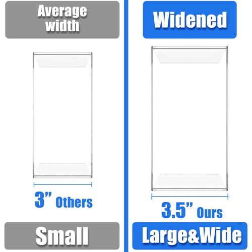 Albumgit Acrylic Display Risers, 8 Pieces Clear Rectangular Tabletop Display Stand for Amiibo Funko POP Figures, Collectibles Jewelry Food Cupcake Dessert Risers Shelf for Decoration and Organizer