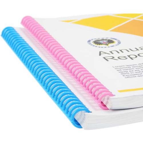 Rayson Click Binding Spines, 34-Hole Click Binding Ring for A4 and U.S. Letter Size Paper, Multi-Color, 1/2 Diameter, 3:1 Pitch, Binds Up to 90 Sheets, 30 Pack