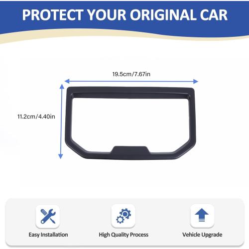 Daeiclru Rear Row Cup Holder Trim Compatible with Toyota Tacoma 2024 2025, Car Center Console Armrest Rear Water Cup Holder Frame Interior Accessories (Matt Black)