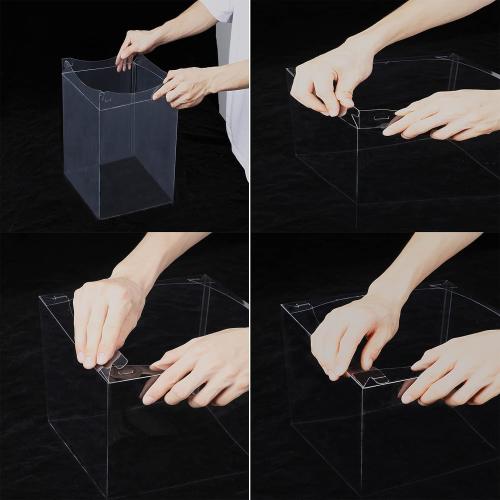 XININSUN 14x14x12inch clear cake box with ribbon,12inch14inch tall cake boxes for tiered cakes,layer cake carrier,disposable cake containers,ideal for wedding birthday party and gift display-Green