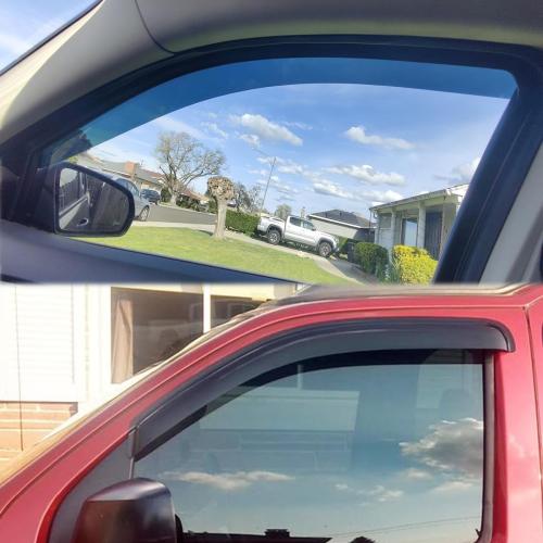 4 Pcs Deebior Side Wind Vent Deflector Set fit for 2008-2016 Chrysler Town & Country,2008-2020 Dodge Grand Caravan,4pcs Out-Channel Tape-On Nice Rain Guards, Dark Smoke Window Visors 94251