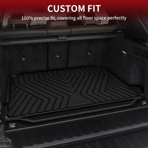 LASFIT Trunk Mat for BMW X5 2026 2025 2024 2023 2022 2021 2020 2019, All Weather TPE Cargo Mats Custom Fit Cargo Liner Front & Rear Trunk liner, Only for 5 Passenger Without Luggage Compartment, Black