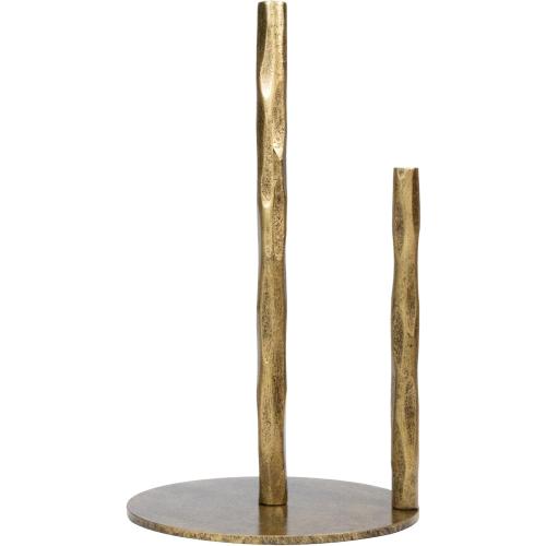 Paper Towel Holder, Hand-Forged Vintage Gold Paper Towel Stand Holder, Kitchen Heavy Duty Solid Metal Countertop Roll Paper Organizer