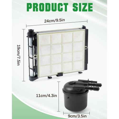 6.7 Powerstroke Diesel Fuel Filter Kit Compatible with 2017-2022 Ford F250/F350/F450/F550 Super Duty 6.7L V8 Replaces FD4625, FD4624, HC3Z-9N184-B, HC3Z-9N184-C Automotive Replacement