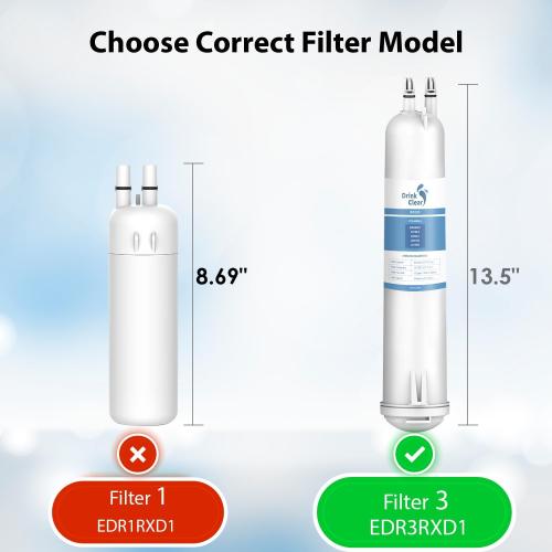EDR3RXD1 Water Filter Replacement, Compatible with 4396841, Filter 3, 4396710, Kenmore 46-9083, 46-9030 Refrigerator Water Filter, 3 Packs