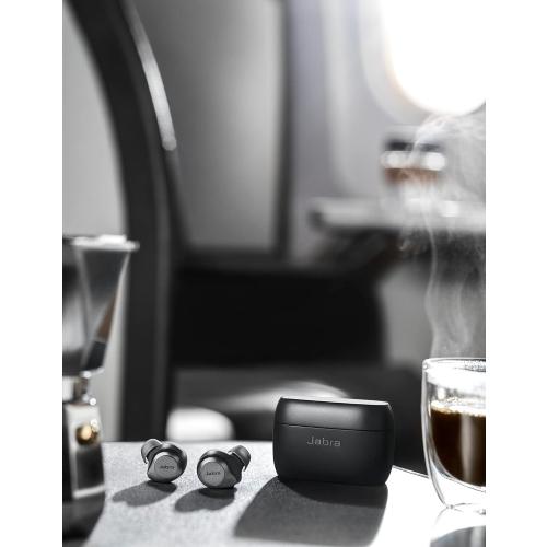 Jabra Elite 85t True Wireless Bluetooth Earbuds, Grey – Advanced Noise-Cancelling Earbuds for Calls & Music with Charging Case and 2 Wireless Charging Pads