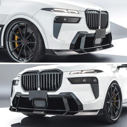 BLACK MAXDOM Replacement Front Upper Grill Fit for BMW (2023-2025) X7 G07 LCI – Gloss Black Single Slat ABS Grille