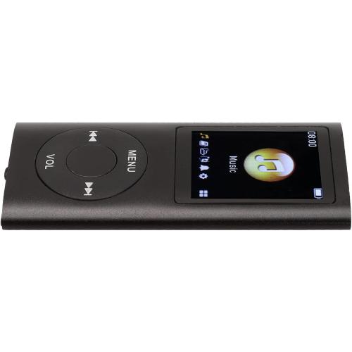 Multifunctional Portable MP3 Music Player with Large Memory Capacity and Premium Material for Music Enthusiasts (Black)