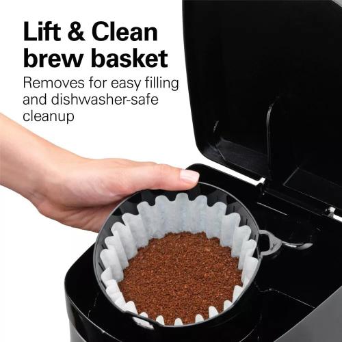 Hamilton-Beach Size  12 Cup Programmable Coffee Maker, Drip Coffee Machine with Glass Coffee Pot, Automatic Shut Off, Kitchen Appliances for Home and Kitchen, Black (46290)