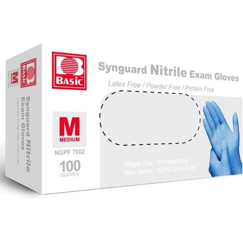 2pk Medium Basic Medical NGPF-7002 Blue Nitrile