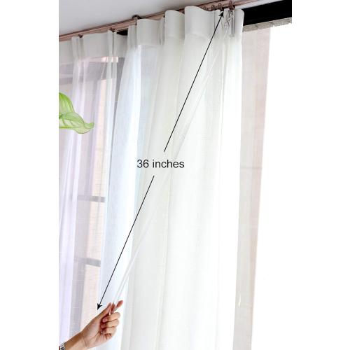 2 Pack 36 Inch Universal Drapery Pull Rod Invisible Clear Curtain Wand for Easier Opening and Back (Acrylic, 36)