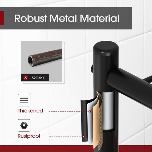 Storage Shelves - 4 Tier Shelf Organizer, Heavy Duty Garage Shelving Unit with Leveling Feet, Stable Metal Shelves Organizer for Pantry, Kitchen and Closet, 18.4 W x 12.6 D x 44.2 H, Black