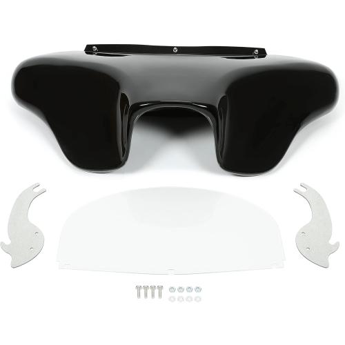 KUAFU Batwing Fairing Compatible with 1986-2015 Harley Davidson FLSTN Heritage Softail Classic Deluxe Fat Boy w/Windshield 4 Speaker Front