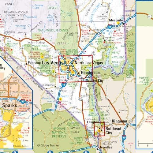 Nevada State Wall Map - 16.75 x 17.75 Laminated