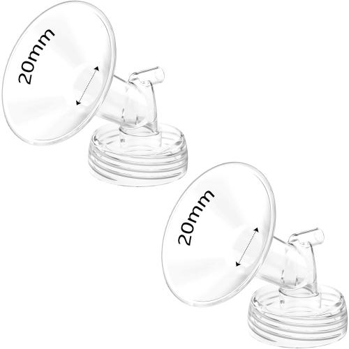 2pcs 20mm Flanges Compatible with Spectra S2 S1 9 Plus Ameda MYA Motif Luna Cimilre Breastpumps, Replacement to Spectra Pump Parts Spectra Flange, for Spectra Pump Parts and Spectra Shield