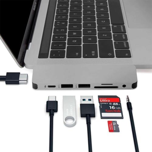 Targus Hyper GN21D-Grey 7-in-1 Drive Solo Hub for MacBook and USB-C Devices