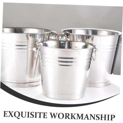 SILVER Beer Bottle Bucket Ice Beer Bucket Bar Supply Stainless Steel Ice Cube Container Party Wine Holder