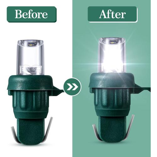 LED 5 mm Christmas String Lights Replacement Bulbs LED Wide Angle Wire Light Set Indoor Outdoor Home Decor Festival Decorations for Xmas Tree Lights(Cold White Bulb,60 Count)