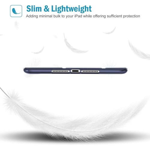 ProCase Slim Cover for iPad mini 5 Generation 2019/ Mini 4 3 2 1 (Old Model) 7.9 inch, Slim Soft TPU Back Cover Trifold Stand Folio Smart Case for iPad mini 5 4 3 2 1 -Navy