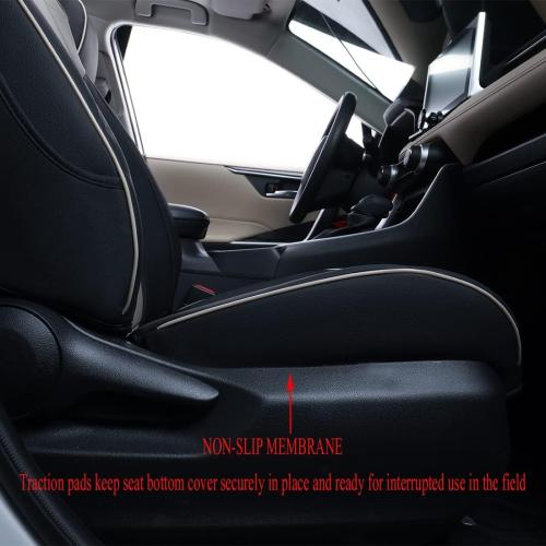 EKR Rav4 Seat Covers for Toyota RAV4 Hybrid 2019-2025(Not for Hybrid/PHEV XSE,SE) Leather Car Truck Seat Cover Full Set for SUV,Waterproof Automotive Seat Protector,Faux Leather(Black/Gray)