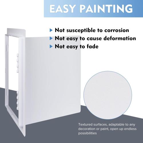 Donext Access Plumbing Panel for Drywall Ceiling, 22x22 in Plastic Access Door, Wall Hole Cover Plate for Plumbing & Electrical & Wiring, White