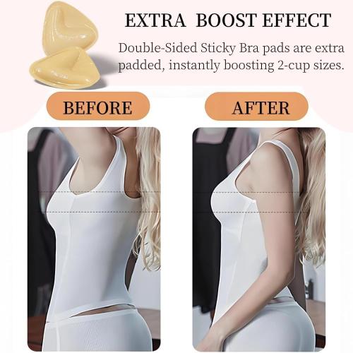 DEPOVOR Ultra Boost Inserts Double-Sided Adhesive Pads Sticky Bikini Padding Inserts for Sports Bra Swimsuit
