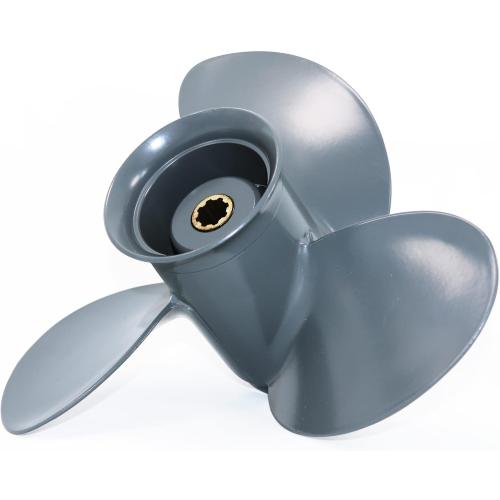 CAPTAIN Outboard Propeller fit Honda/Yamaha 8HP 9.9HP 15HP 20HP, 8 Spline Tooth Boat Propellers, RH, 3 Blades / 4 Blades OEM Prop