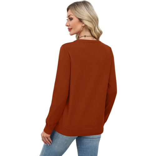 WIHOLL Sweaters for Women Lightweight Pullover Tops Long Sleeve Shirts Crewneck Fashion Clothing Fall Outfits 2026 size XL