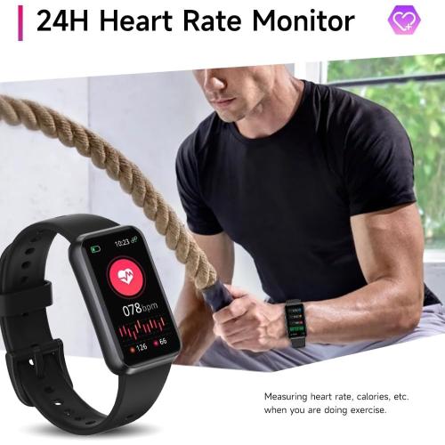 Fitness Trackers,Blood Oxygen Heart Rate Sleep Monitor,Smart Band 24/7 Health Monitoring,Calorie Pedometer Steps Counter Activity watchs/Notifications for iOS/Android