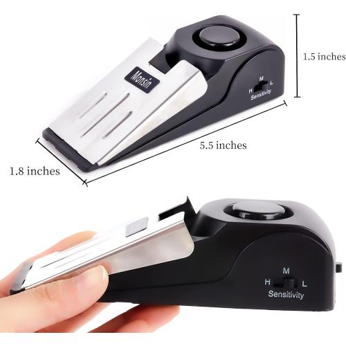 Door Stop Alarm, Door Stopper with 120DB Security Alarm, Floor Wedge Doorstop for Travel Apartment Home House (Pack of 1)