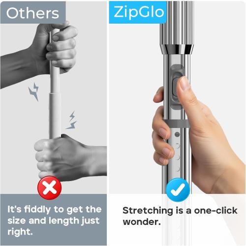 Silver Tension Curtain Rod 41-118In(4-9Ft), Outdoor Curtain Rod No Drilling for Window or Patio,Heavy Duty Shower Rod for Bathroom,Rod Diameter 1.26In-One-bond stretching