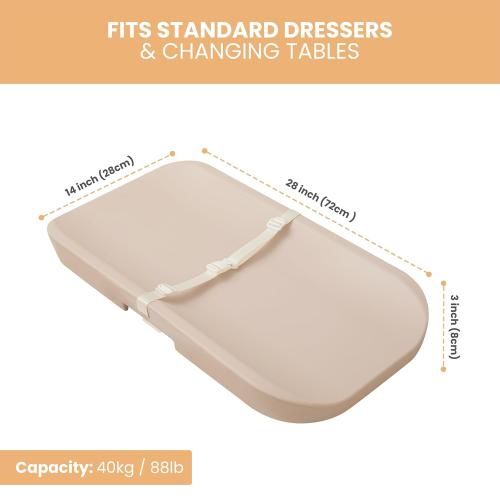 Baby Changing Pad, Luxury Baby Scale, 2-in-1 Baby Smart Scale and Change Pad, Waterproof, Wipeable Changing Pad with Safety Belt, Non-Slip Pad for Dresser, Easy to Clean & Portable Pad