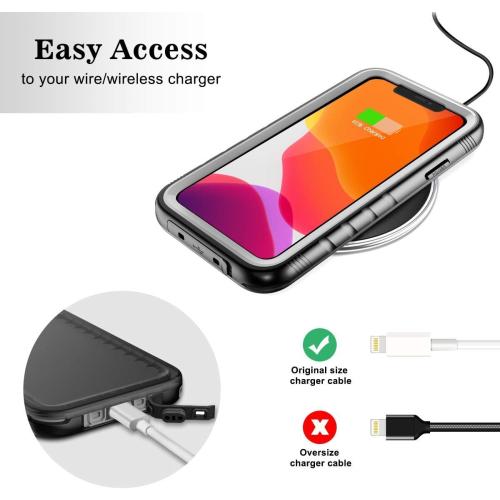 SPORTLINK Waterproof Case for iPhone 11 Pro, Full Body Heavy Duty Protection Full Sealed Cover Shockproof Dustproof Built-in Clear Screen Protector Rugged Case for iPhone 11 Pro 5.8 Inch