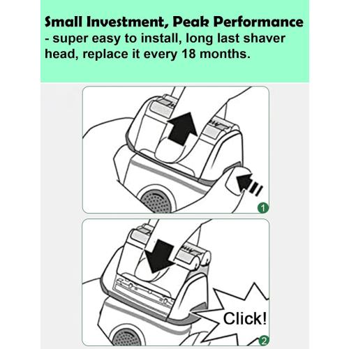 Series 5 Replacement Head 52S for Braun Electric Shaver, S5 Wet and Dry Replacement Head Compatible with Braun 5 Series Foil and Cutter 5190cc 5090 5020 (1 Count)
