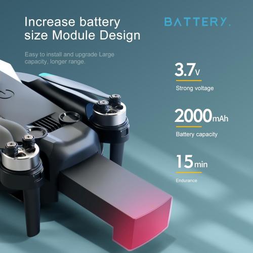 ikaufen S150 Drone with Camera for Adults GPS RC Drone With 4K HD Camera WiFi FPV Foldable Quadcopter Aircraft  2 Battery