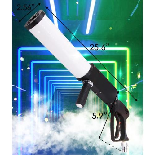 Color White CO2 Fog Machine, Handheld Fog Gun, Cannon Fog Machine with LED Lights Effect, Fogger, Smoke Gun With 3 Meter Gas Hose for Night Club Party, DJ Effects