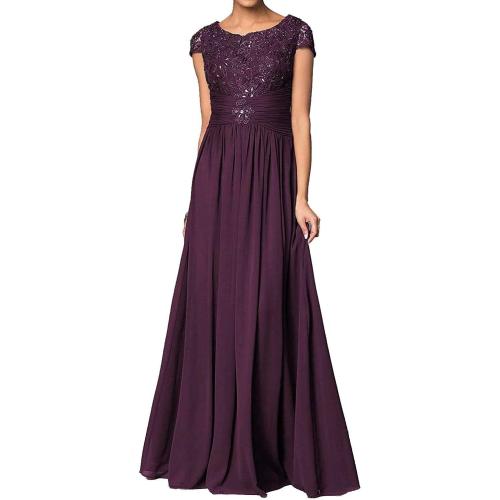 Size XL Faironline Long Lace Chiffon Mother of Bride Dresses Formal Evening Party Gowns