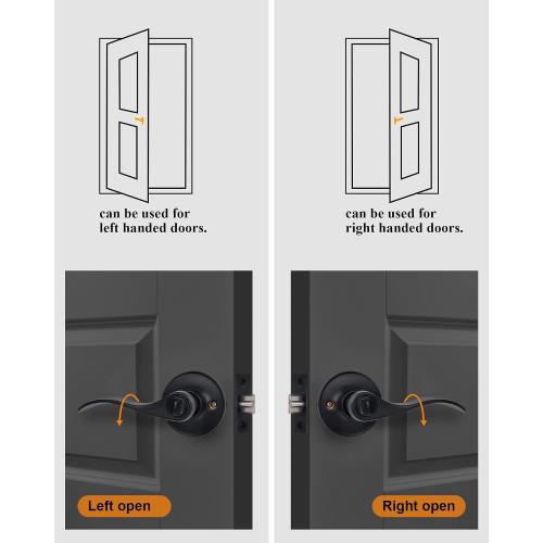 Lanwandeng Keyed Alike Front Door Lever Lockset with Single Cylinder Deadbolt Combination Set, All Keyed Same Exterior Door Handle with Lock and Deadbolt, Matte Finished