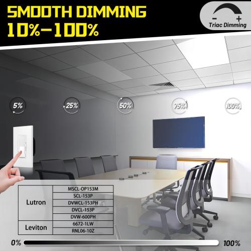 1x2 LED Flat Panel Light Surface Mount 2-Pack, Flush Mount Ceiling Light 24W 2880LM, 5CCT 3000K/3800K/4500K/5200K/6000K, Dimmable Panel Lights