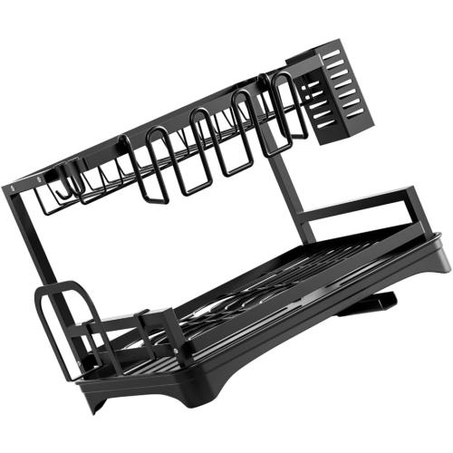 Double Layer Kitchen Counter Organizers Stylish Dish Rack Space Saving Organizers For Kitchen Countertop Organization