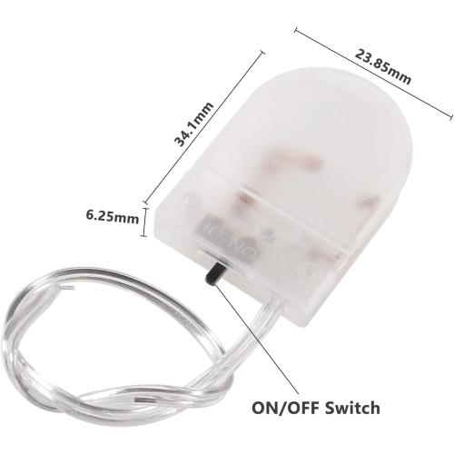 Alinan 5pcs Button Battery Holder Coin Cell Battery Holder with Switch CR2032 1 X 3V Battery Holder Battery Storage Boxes Cover with Wires On ON-Off Switch Socket Container (Clear)