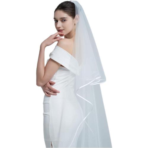 Wedding Veil for Brides 2 Tier Ivory Women Wedding Bridal Veil With Comb Waliz Length