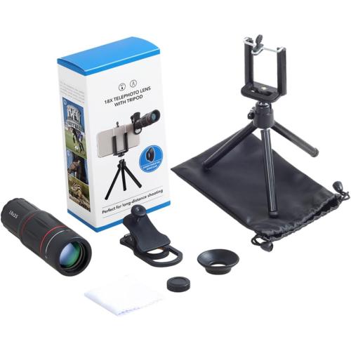 Outanaya Telephoto Lens for Smartphone Monocular Cell Phone Lens with Tripod and Patch for Enhanced Photography Compatible with Smartphone Models