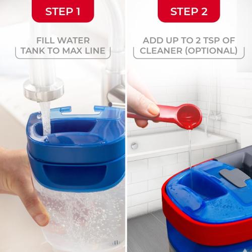 O-Cedar H2prO Flat Mop System | Quick Cleaning Tool | Clean with Water | Machine Washable Reusable Microfiber Mop Pad | Safe on Wood Floors, Vinyl, Tile, Baseboards, Walls